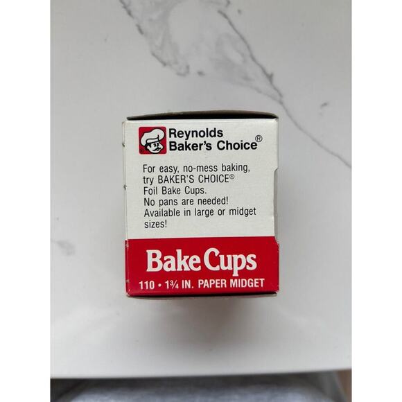 Bakers Choice Paper Midget Pink Paper 110 Bake Cups 1 3/4 IN Vintage 85% Full - Picture 6 of 6